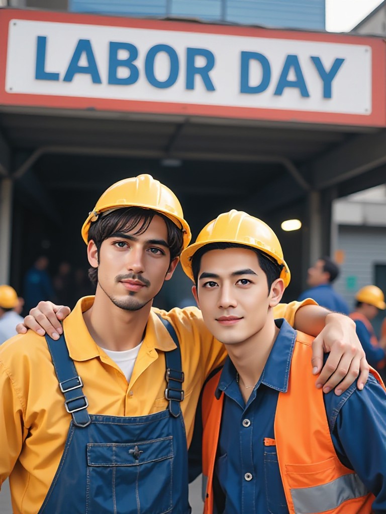 Labor Day men group photo image