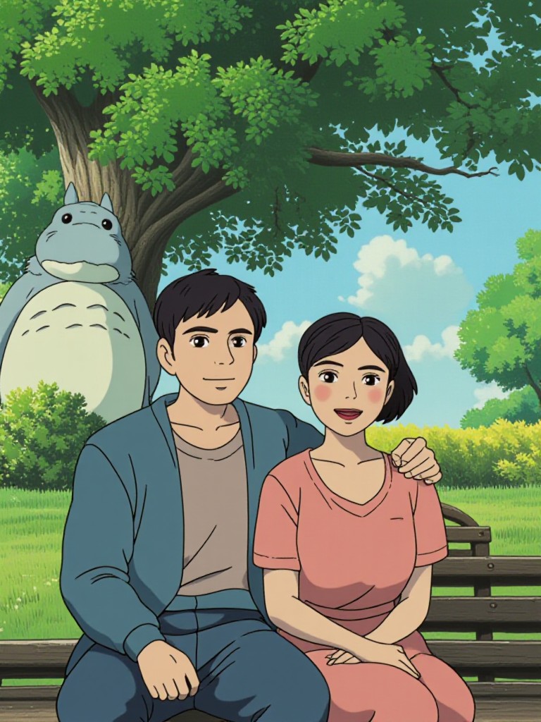Ghibli Photo with Totoro(remix) image