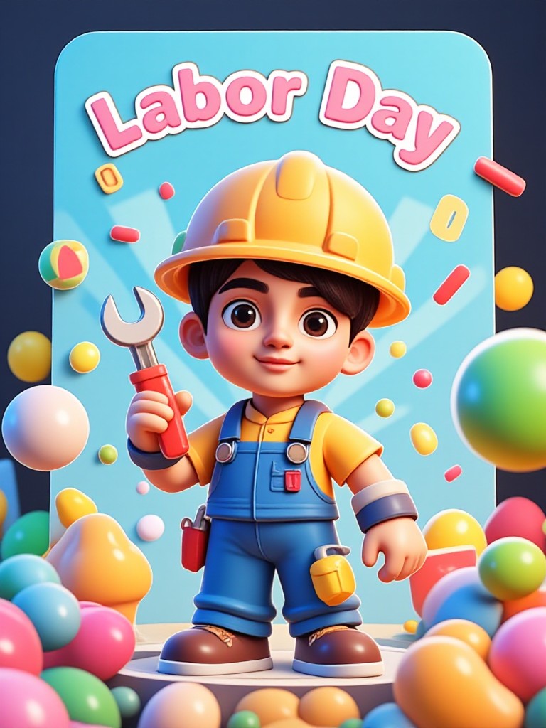 3D worker card image