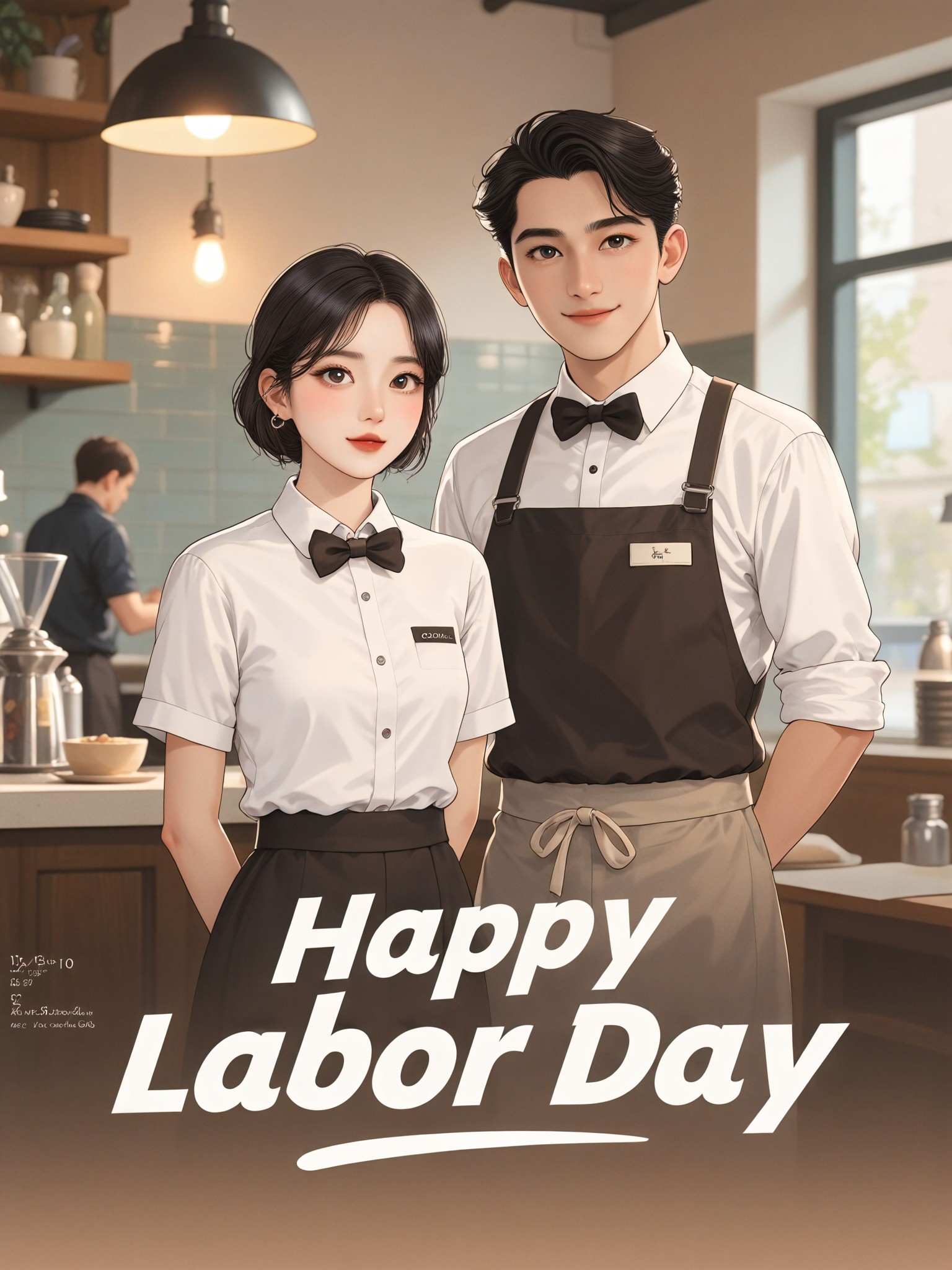 [Labor Day Exclusive] Waiter Couple Photo image