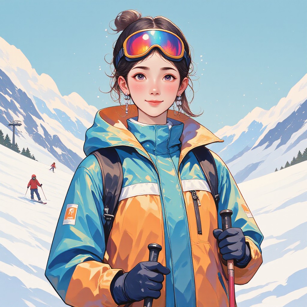 skiing image