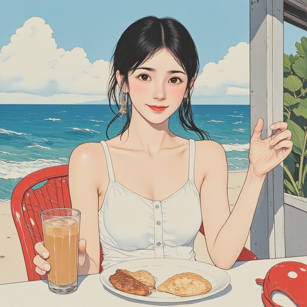 Resting by the seaside image