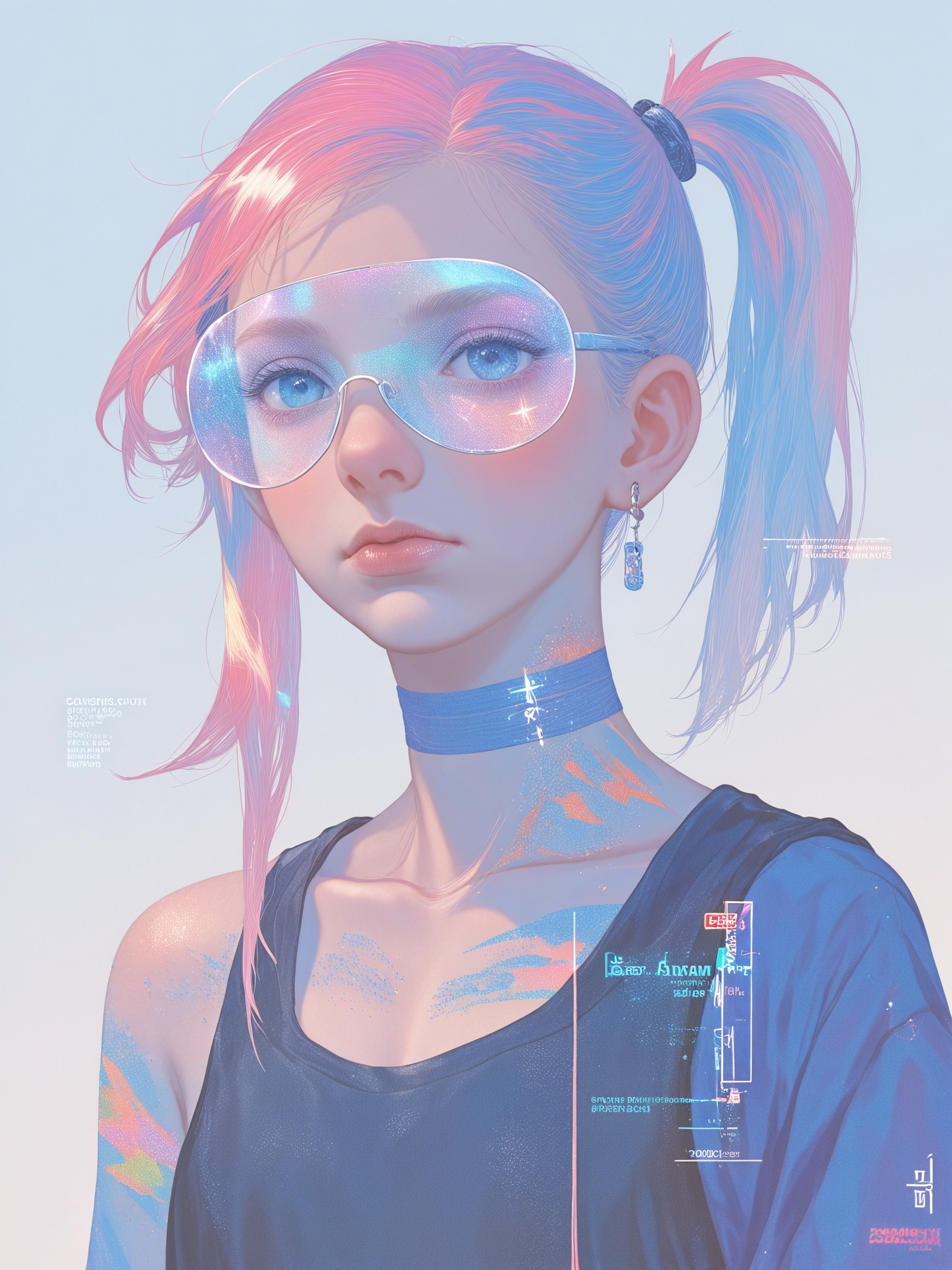 🌀 Laser colorful cyber Portrait image