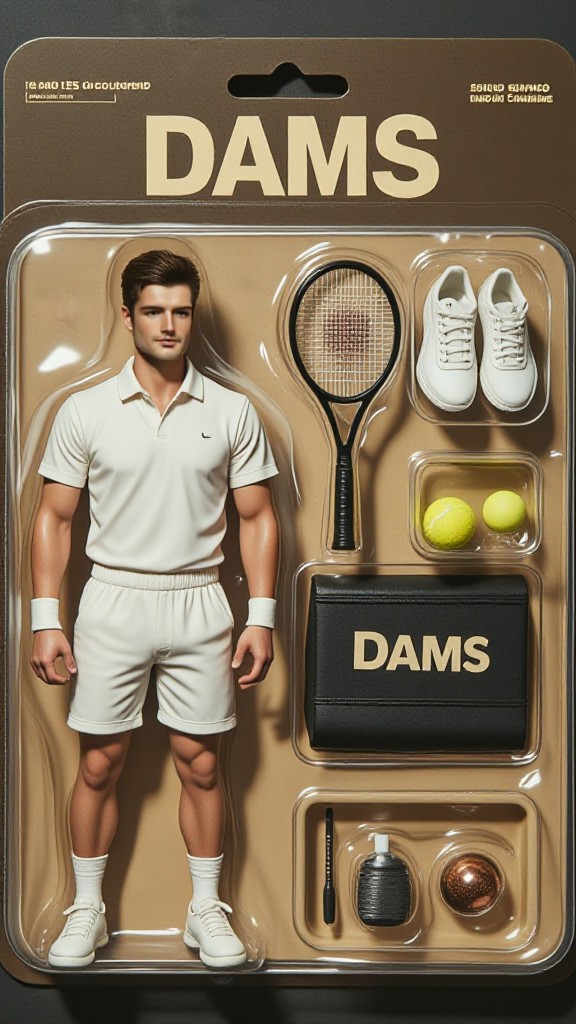  Tennis Player Action Figure image