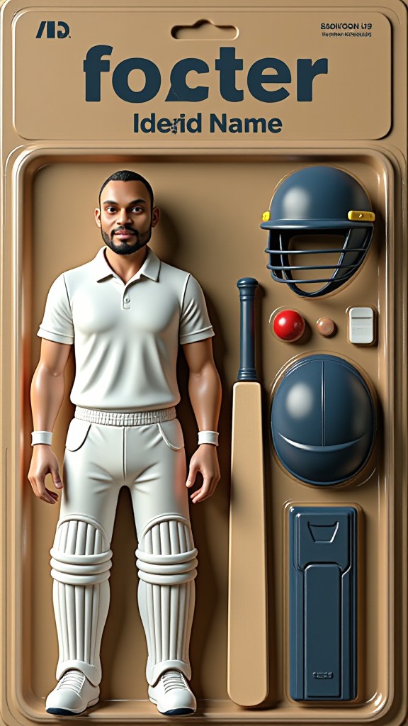 Action Figure 3D Cricketer- RS image
