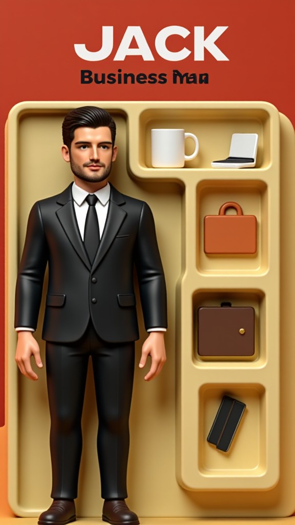 professional business man action figure image