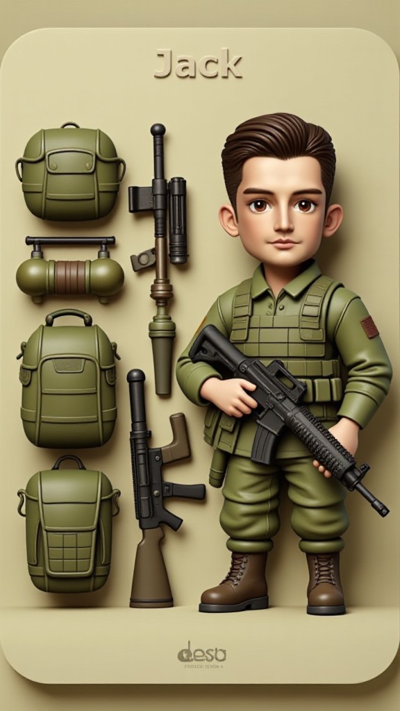 Mini Military Doll image