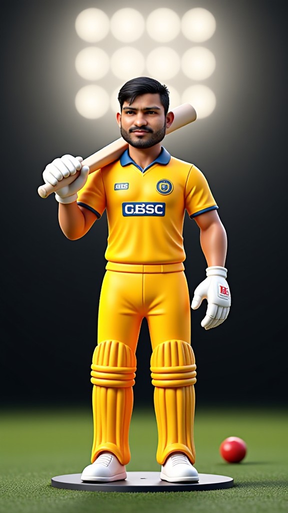 Cricketer Action Figure image