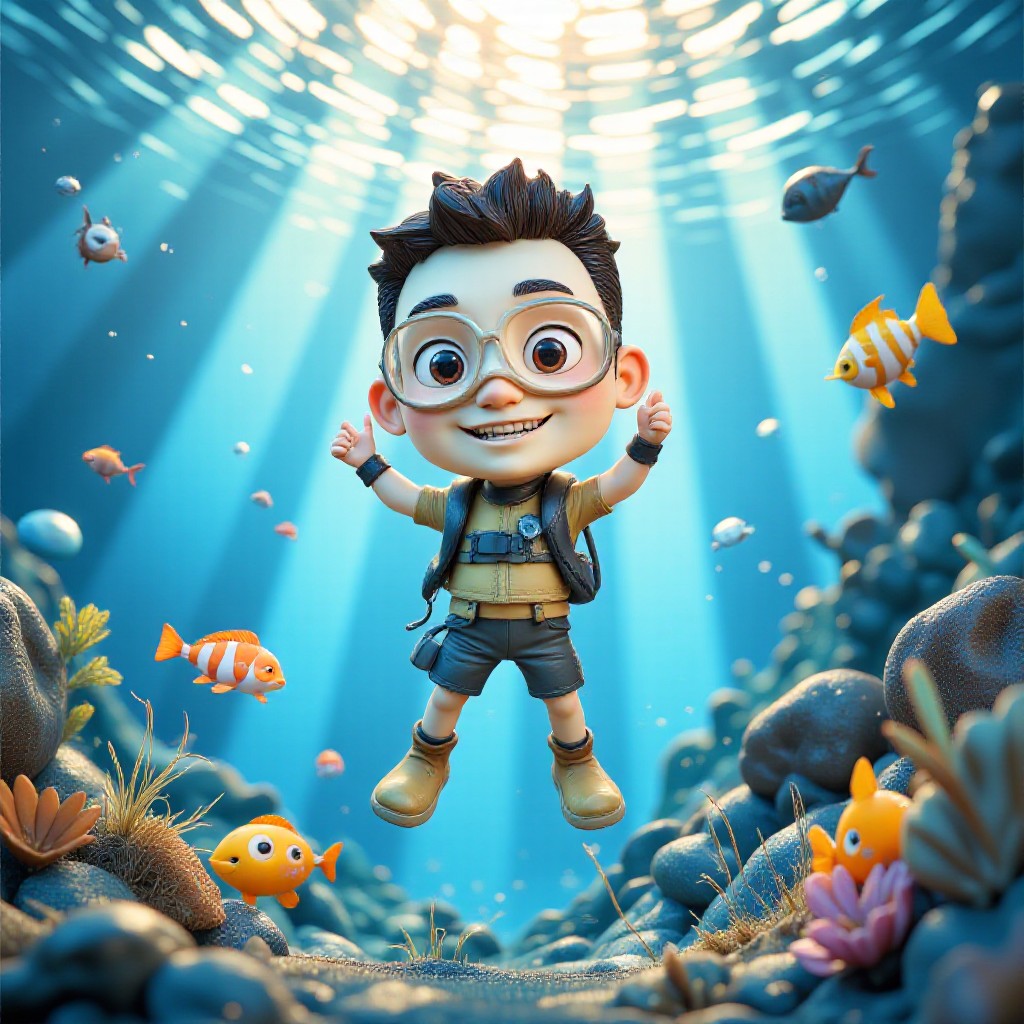 Underwater diver image