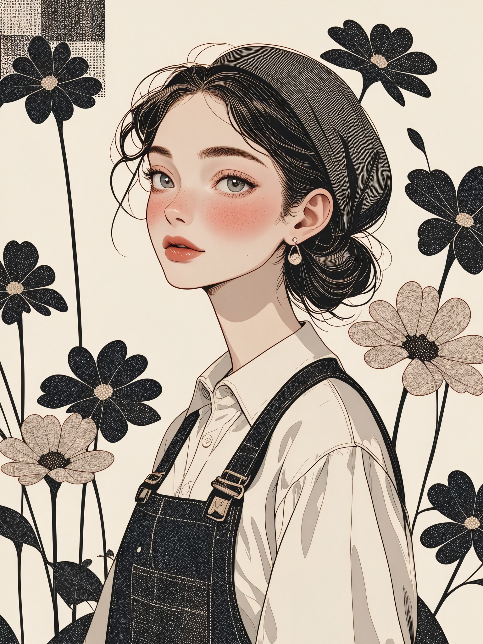 Black-and-white Halftone Patterns image