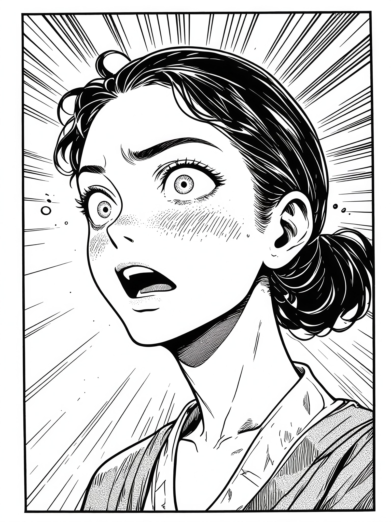 Comic Face with Surprised Expression image