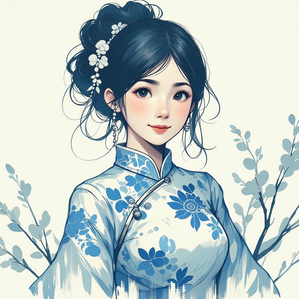 blue and white porcelain image