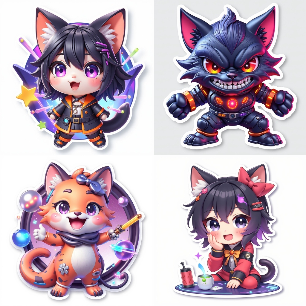 The protagonist changes texture! LINE stylized creation image