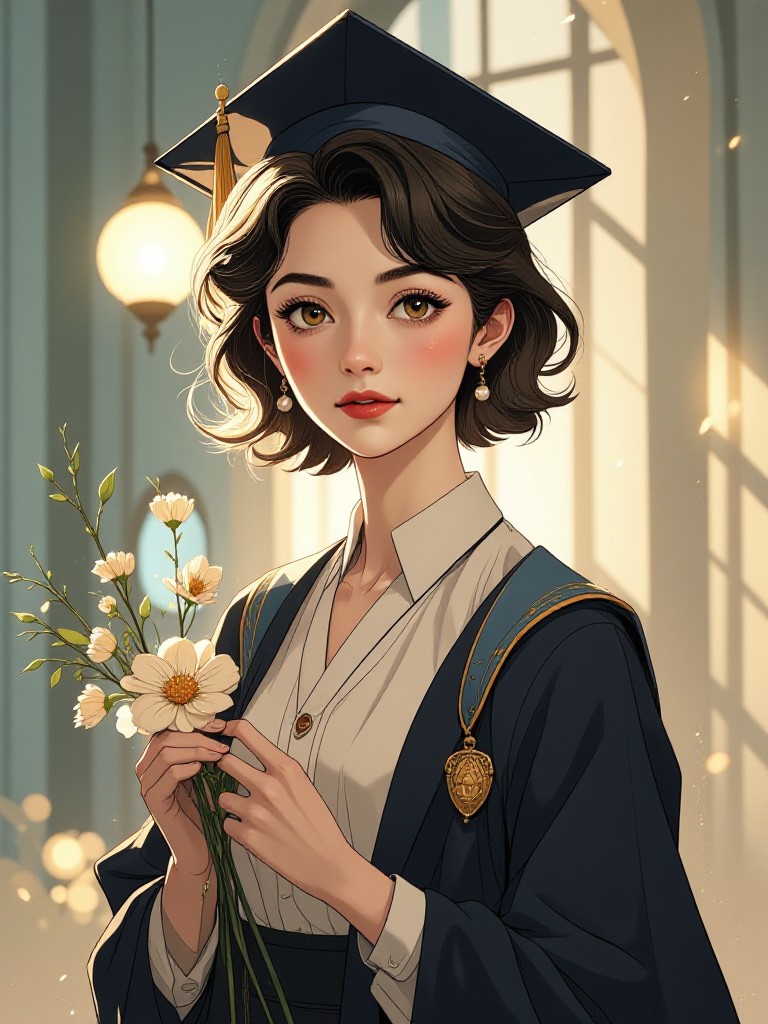 Graduation photos of animation image