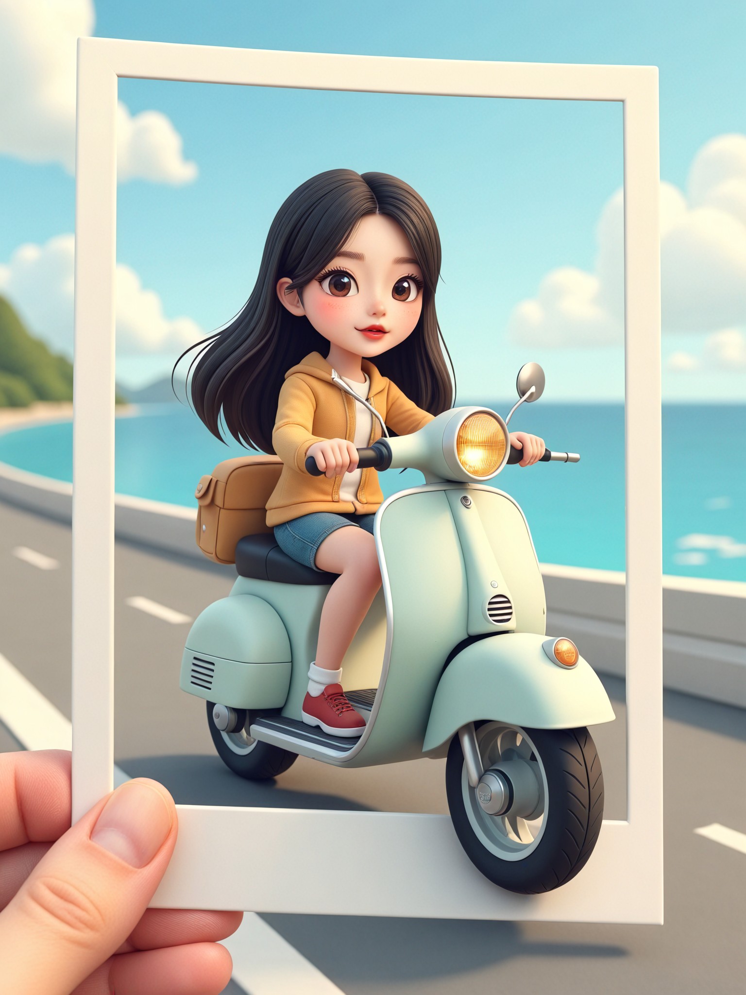 Motorcycle & Polaroid image