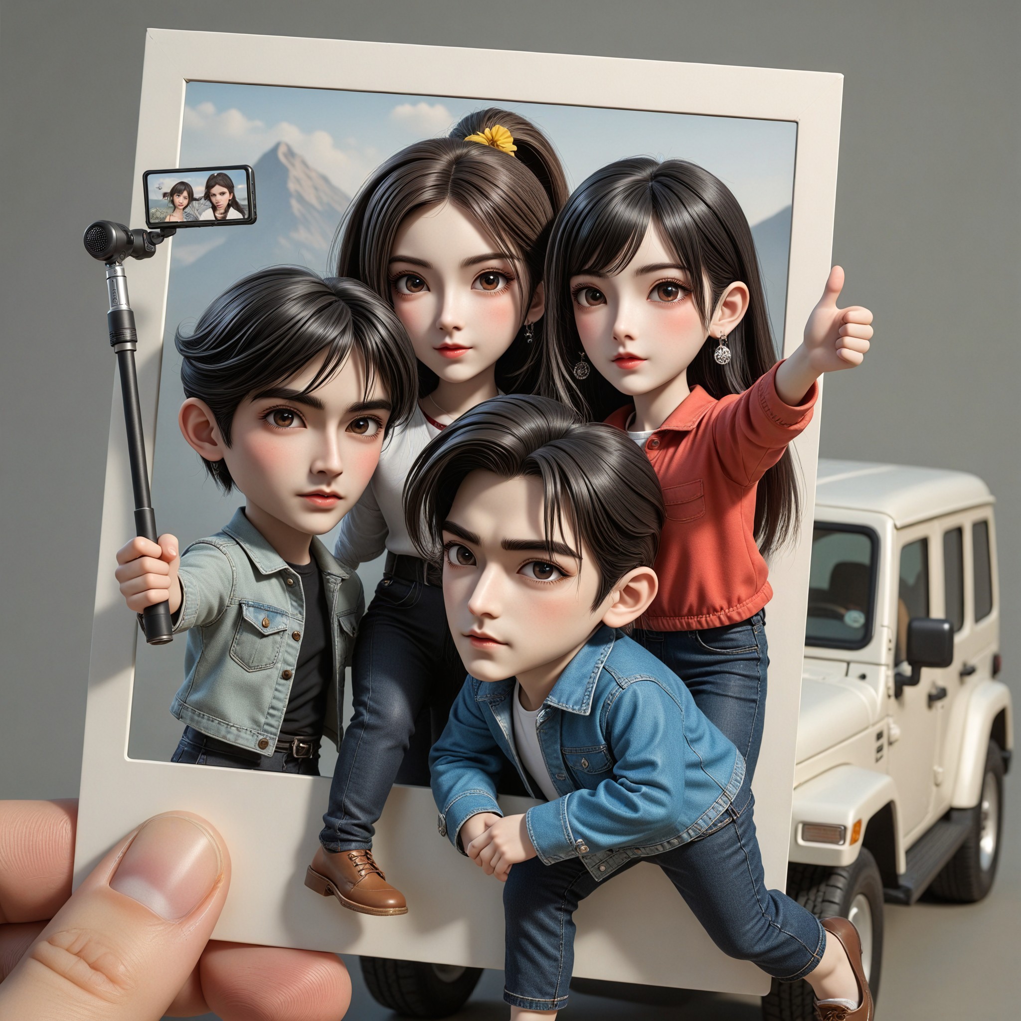 Happy Travel Selfie | Cute Memory Friends」 image