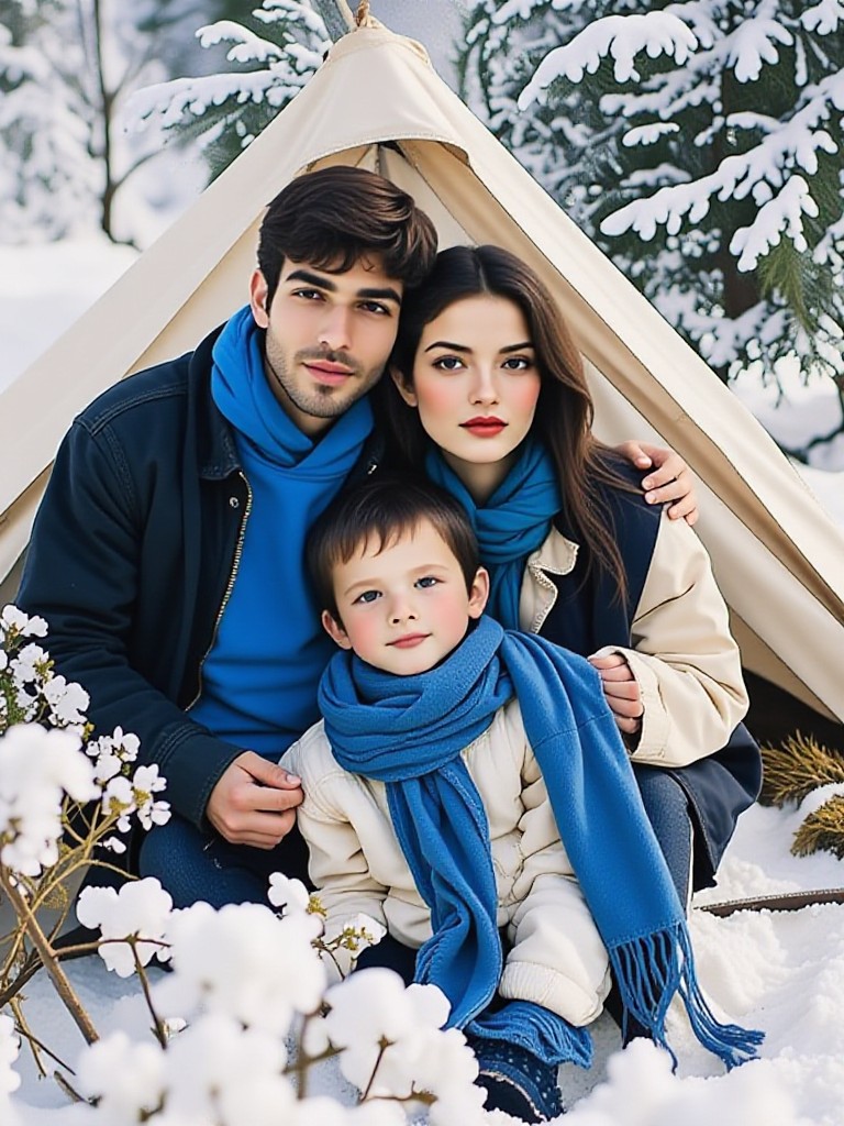 Winter Camp Family Photo image