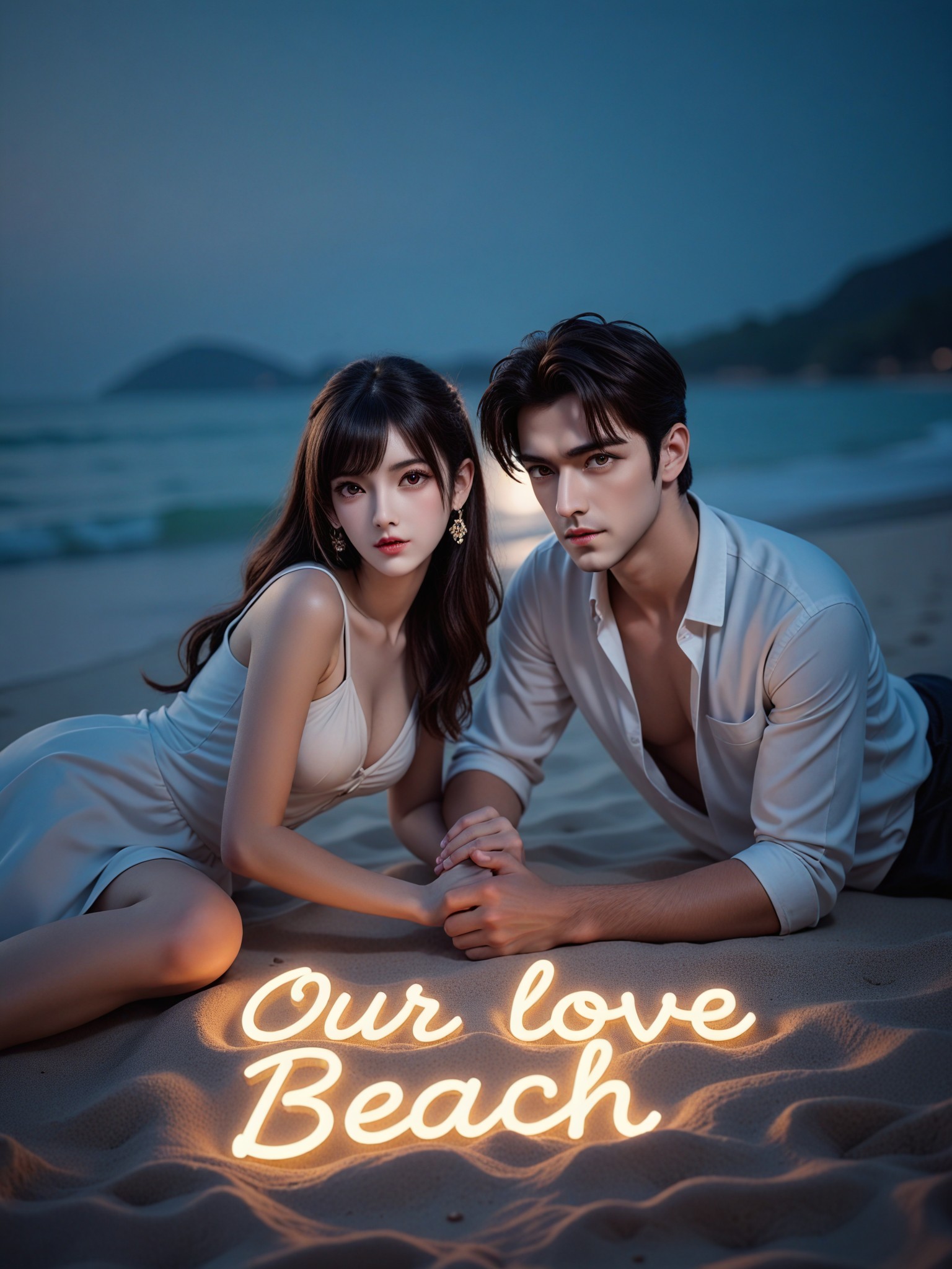 Love Beach Emotions Dreamy Light and Shadow image