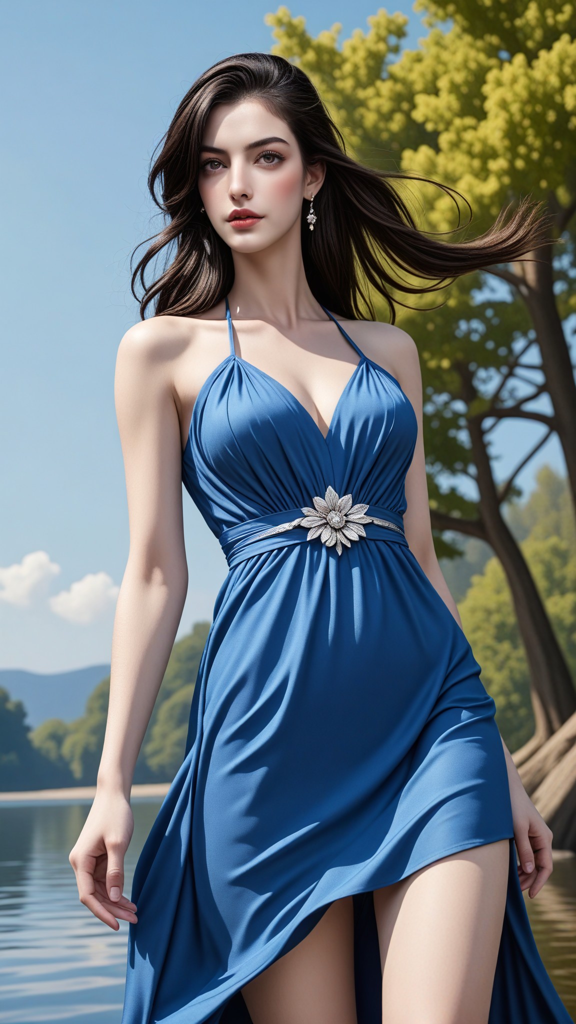 Blue Lake Fashion Perfect Exquisite Photography Style image