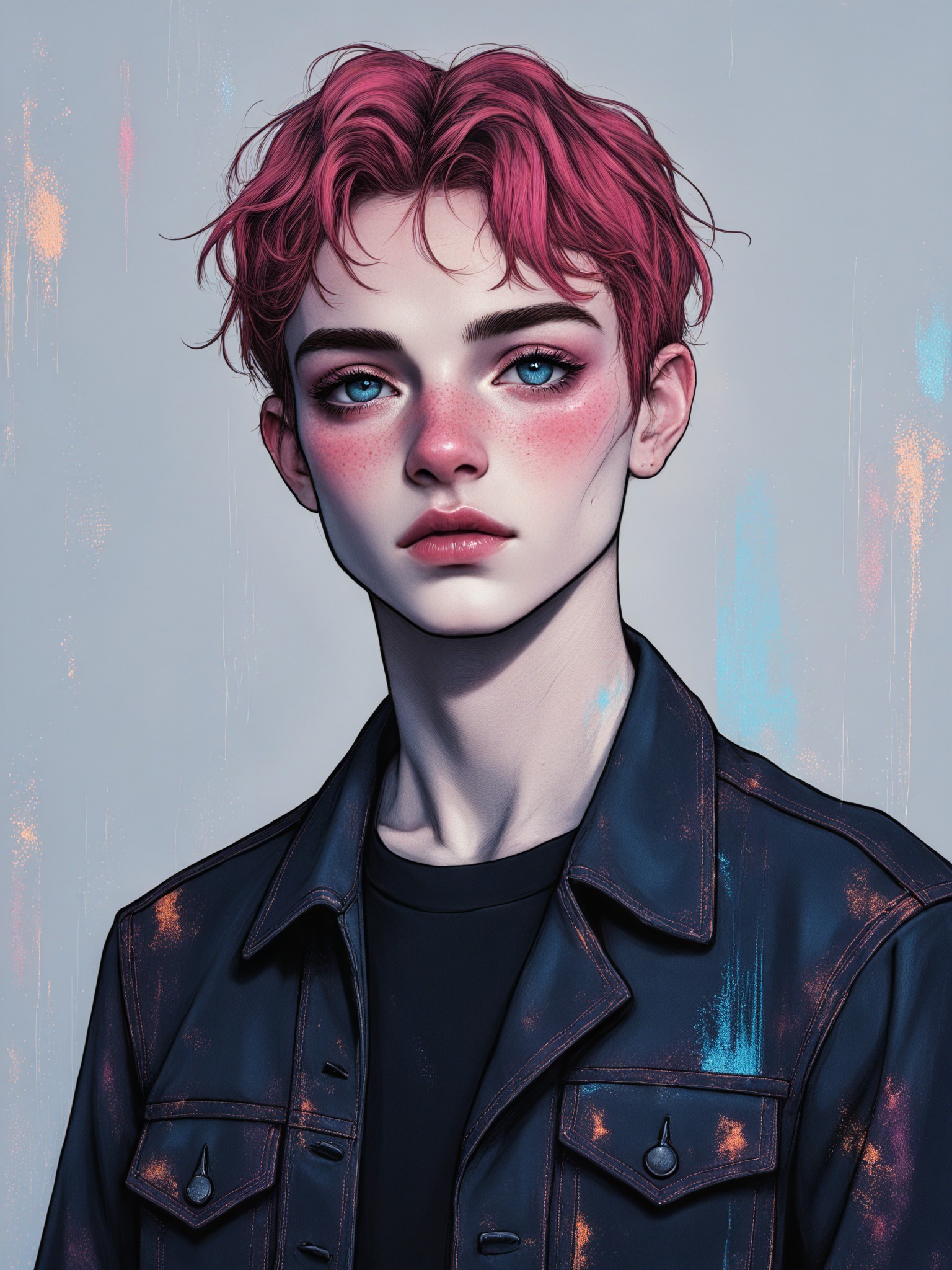 Neon Glitch Portrait image