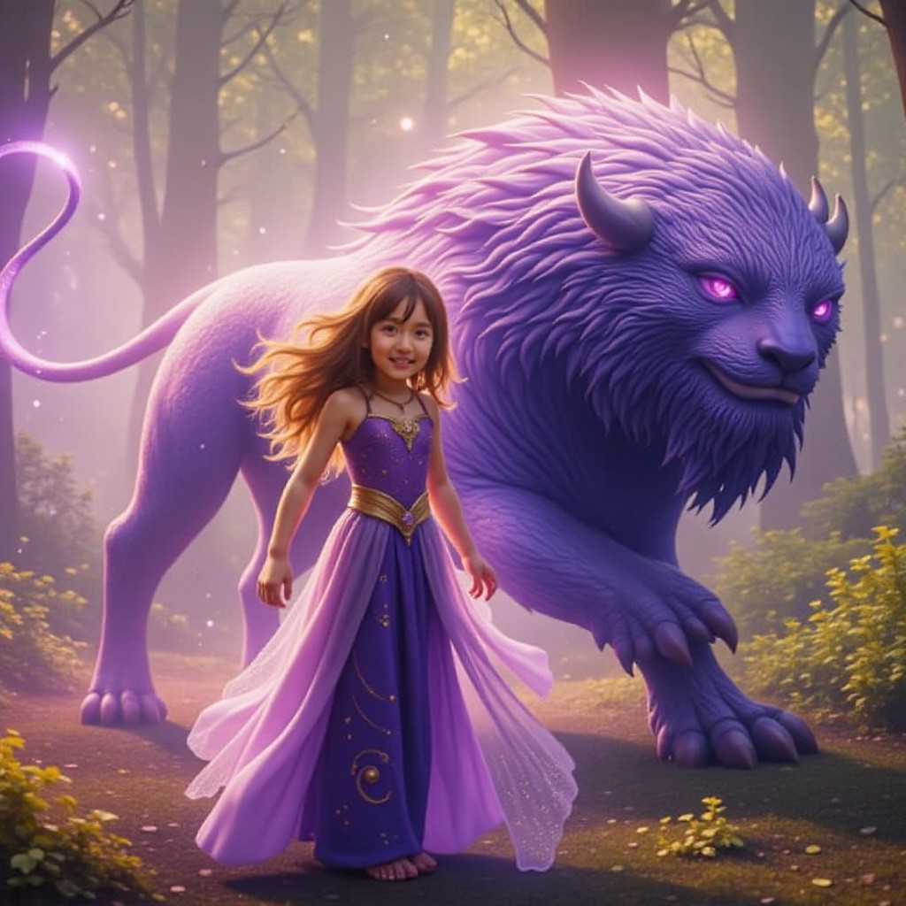 Purple guardian spirit beast image