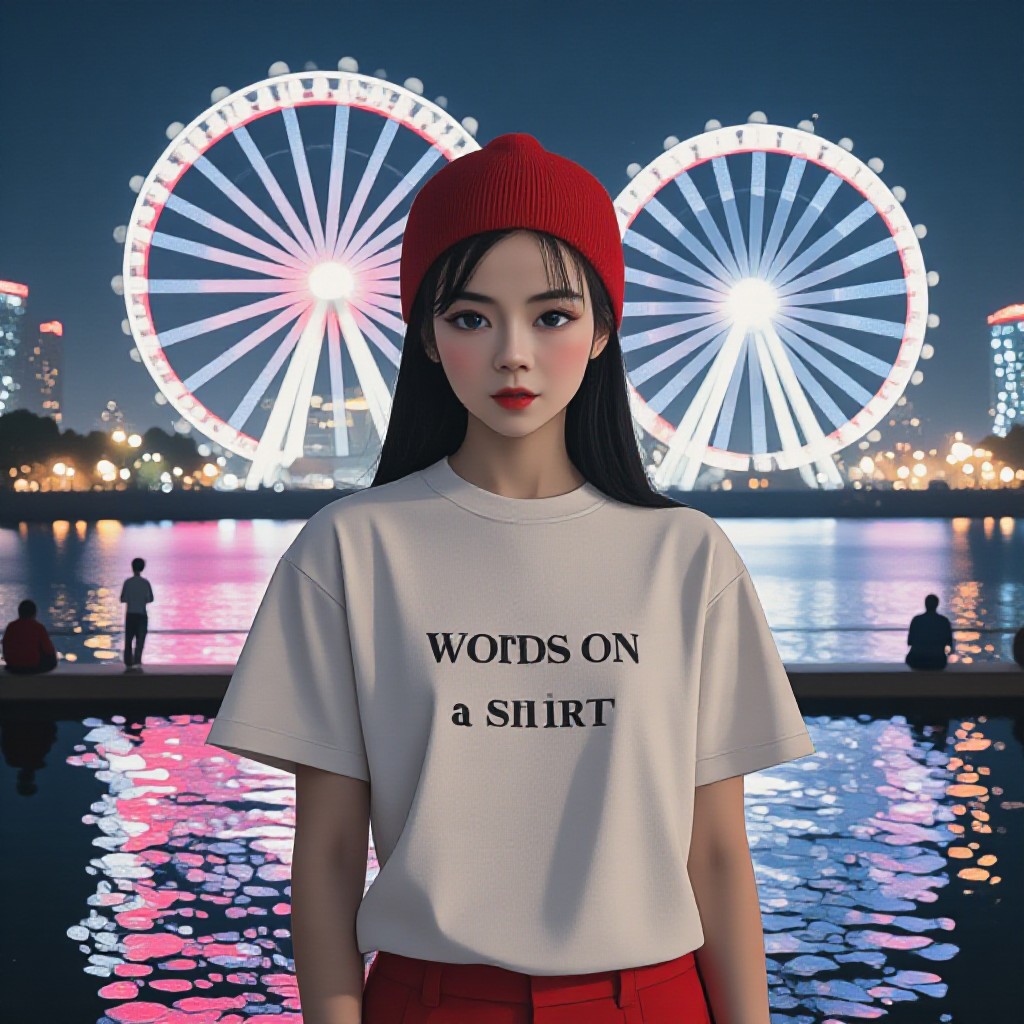 Waterfront night view image