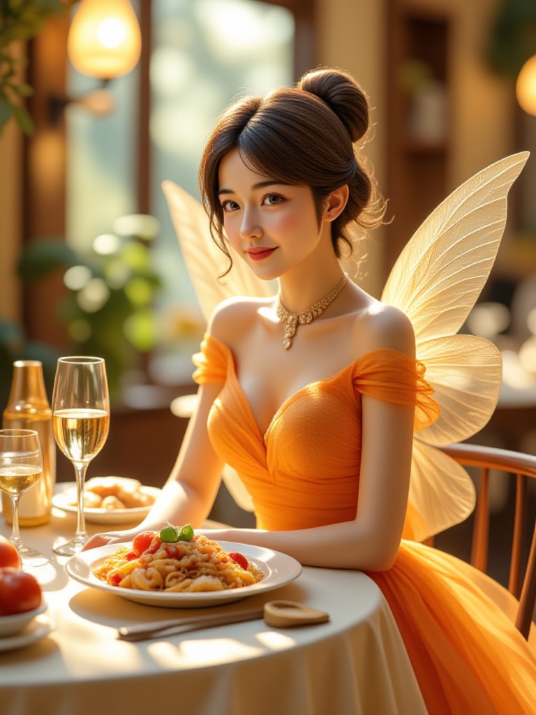 Tomato Fairy Eating Pasta image