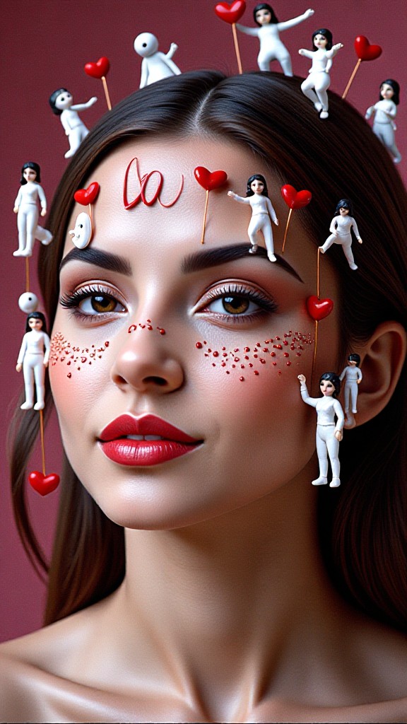 red makeup image