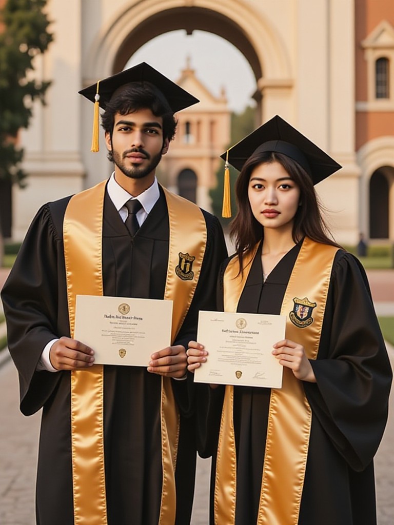 Indian Graduation Couple Photos image