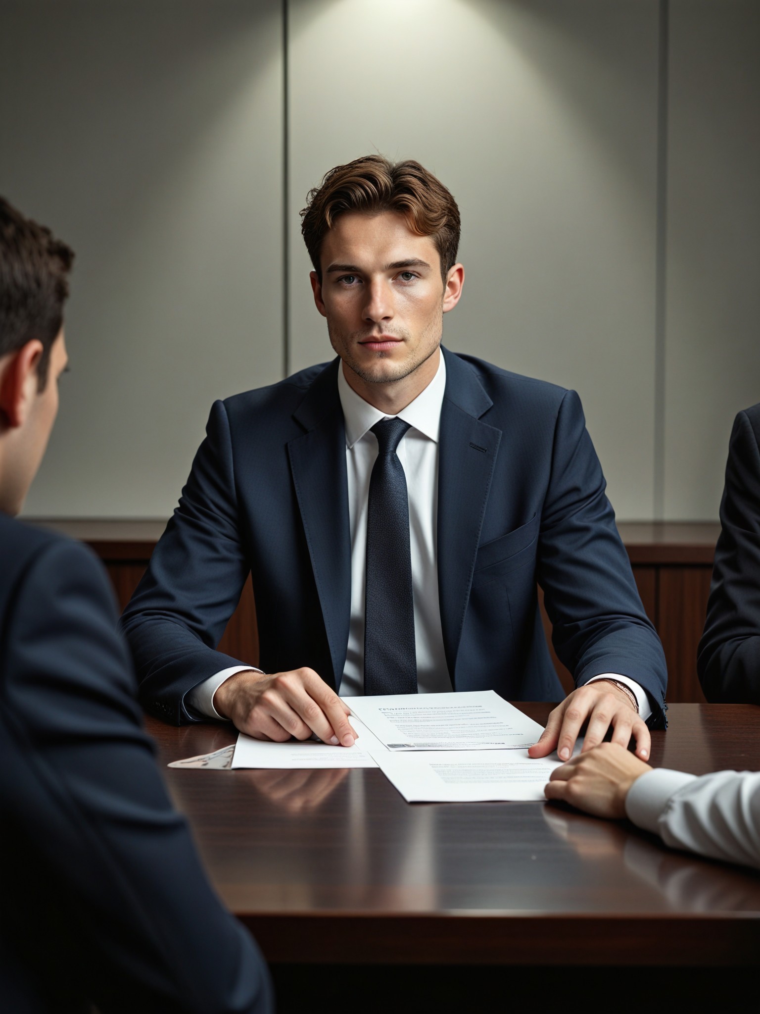 Business Elites Negotiation Scene image