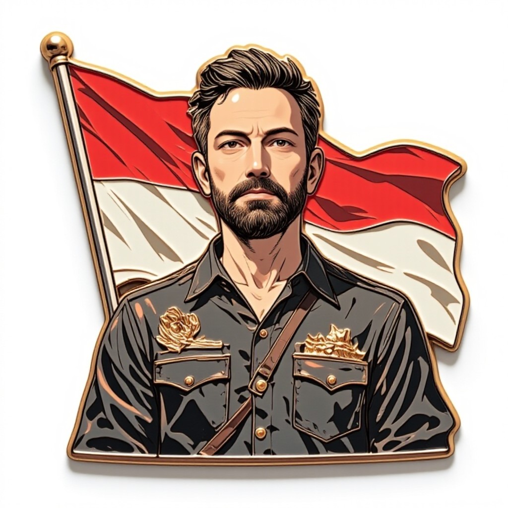 Indonesian Flag Badge image