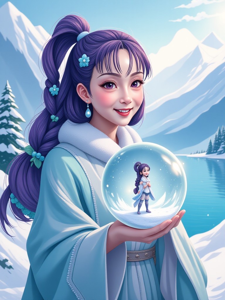 The girl who emerged from the crystal ball image