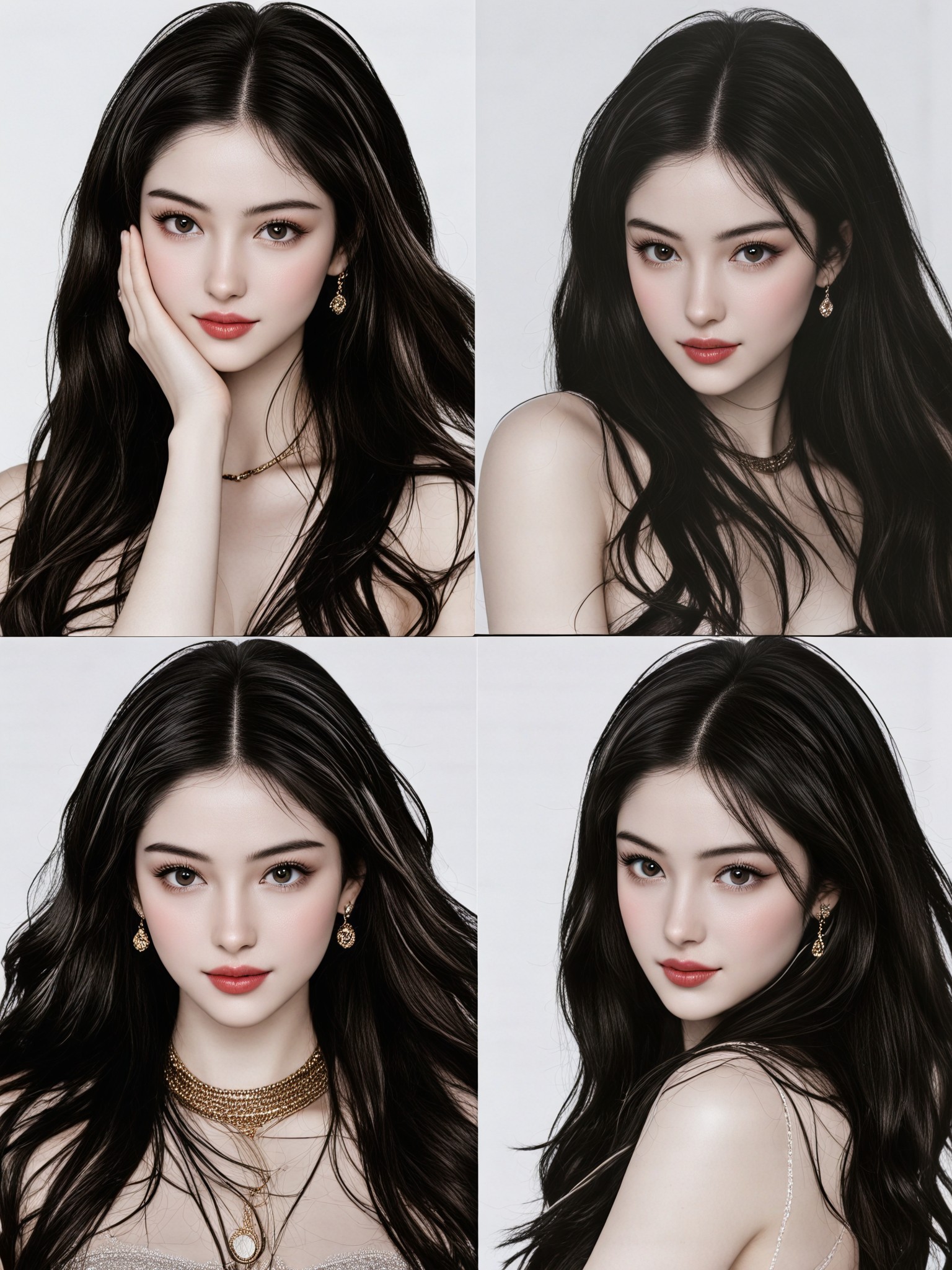 Packfilm-Four photos of black long hair image