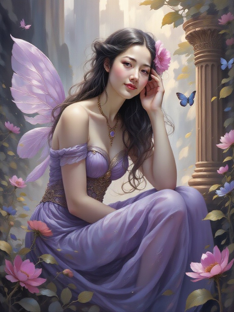 Fantacy stencils  Amethyst  Fairy image