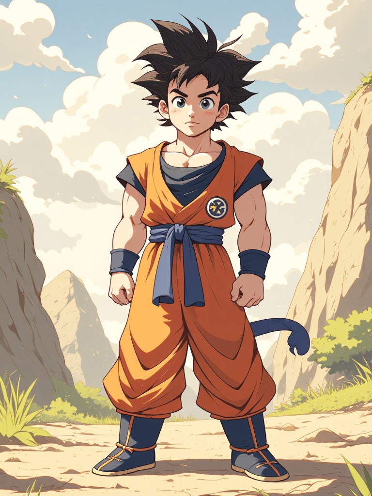 Goku dressed up in anime figurines image
