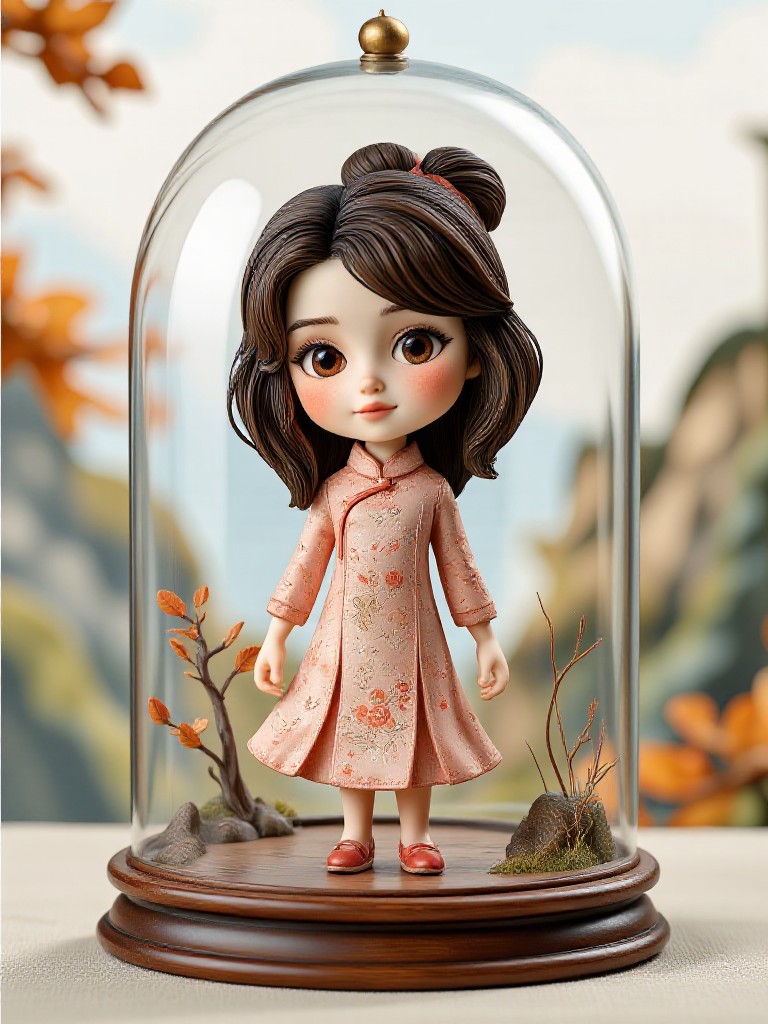Bottle Chinese Qipao Doll image