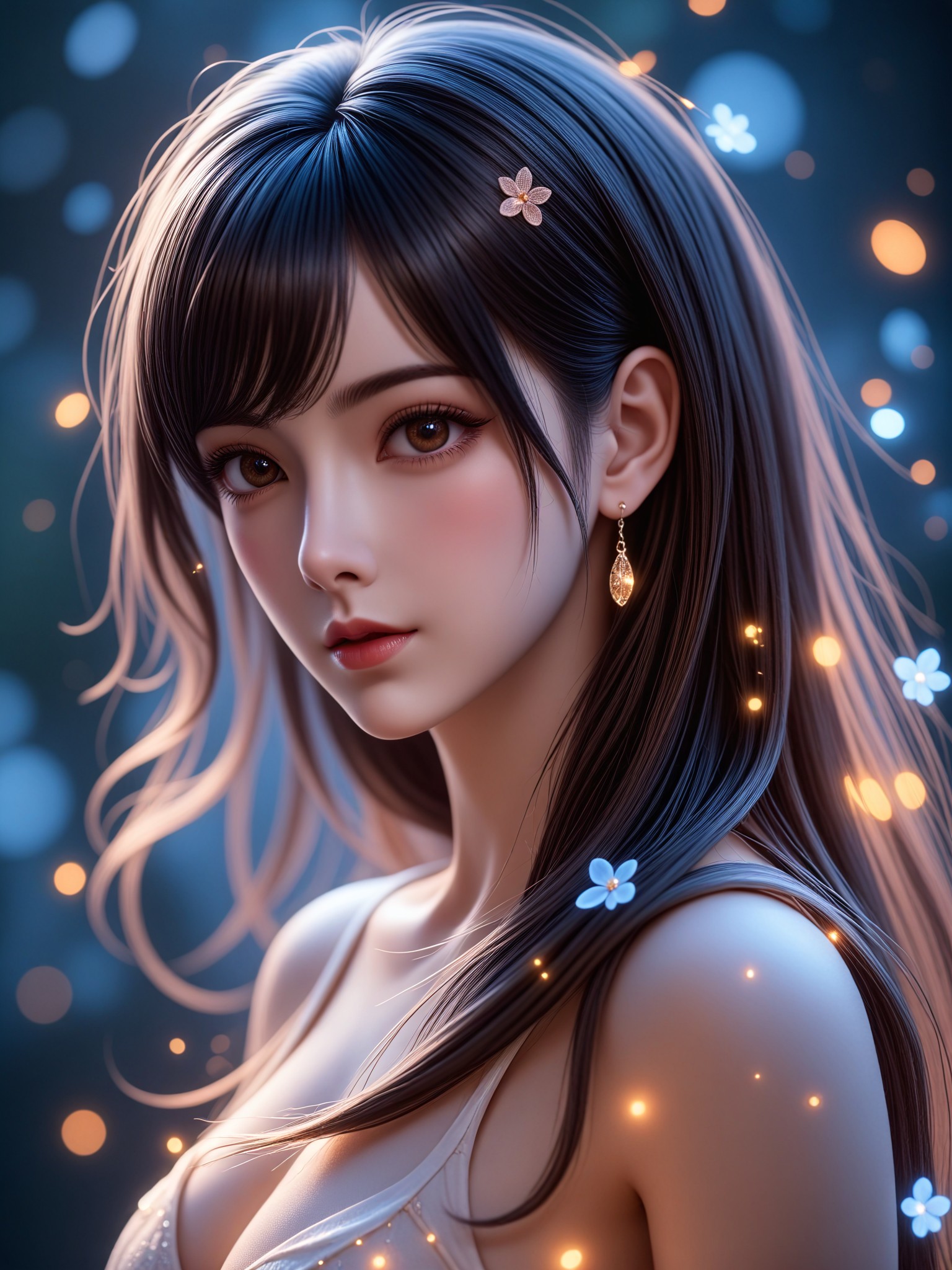 Misty Dream Language: She Blooms at Night "- Mist Whisper Art  Mix and match module image