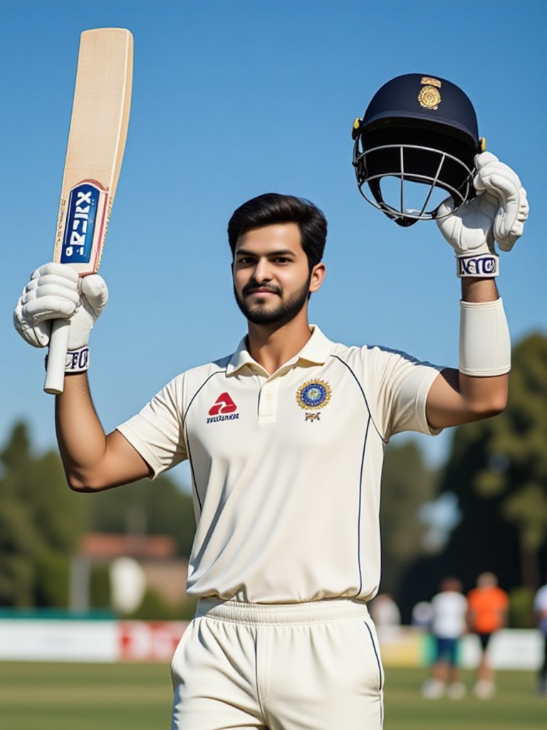 Indian Cricket Man Portrait 02 image