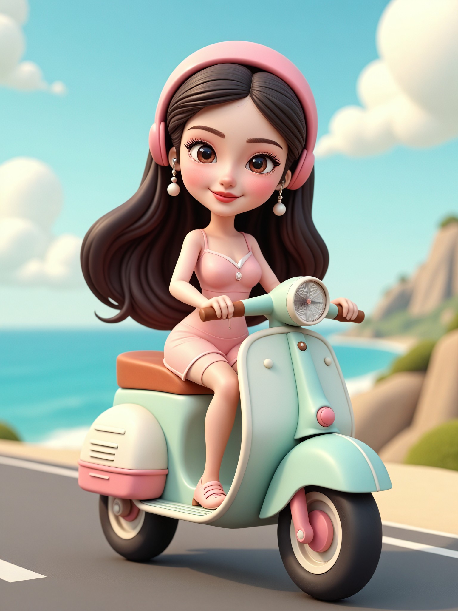 AI Woman Riding A Motorcycle art generator