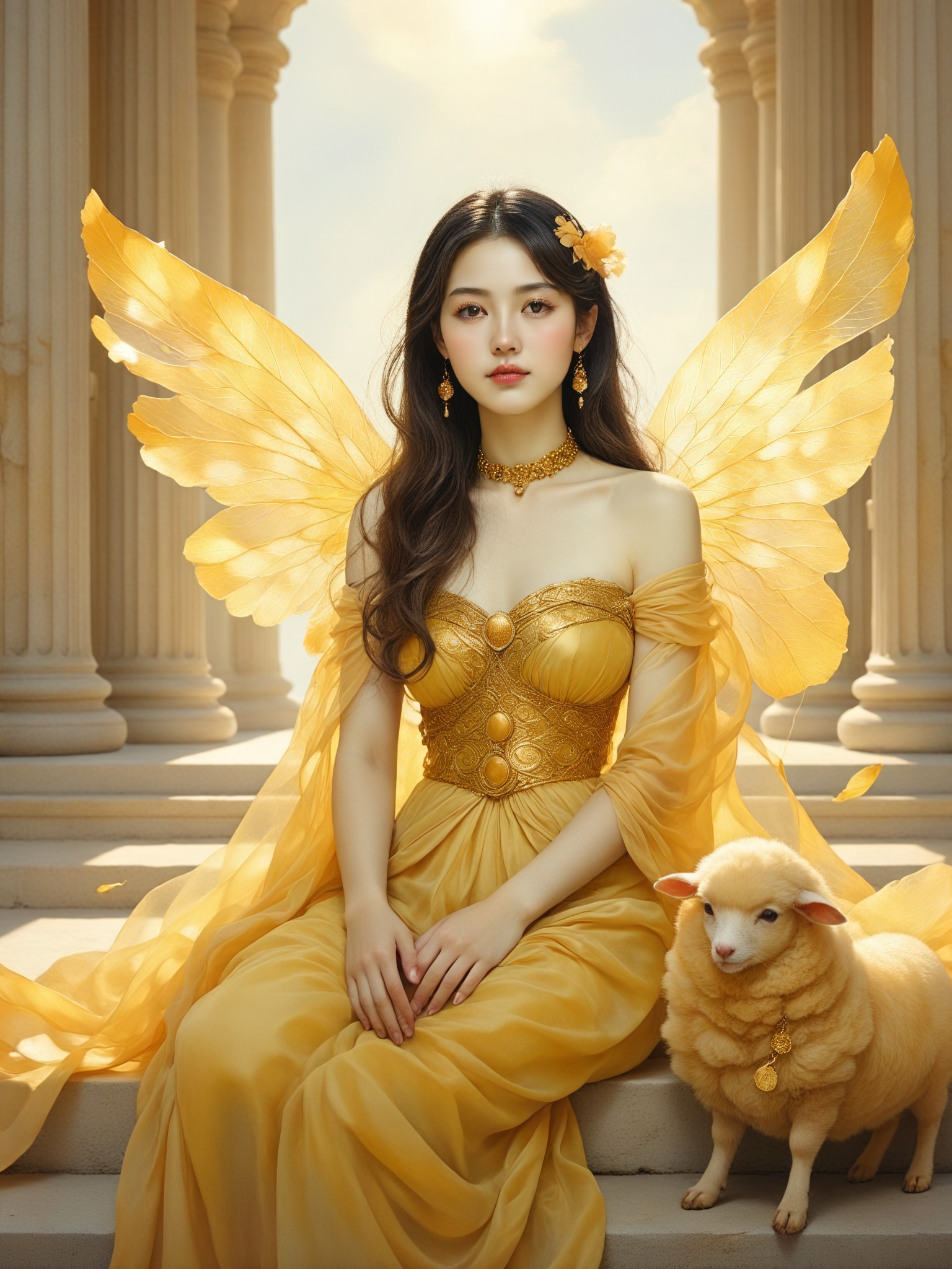 Citrine Fairy and her golden sheep image