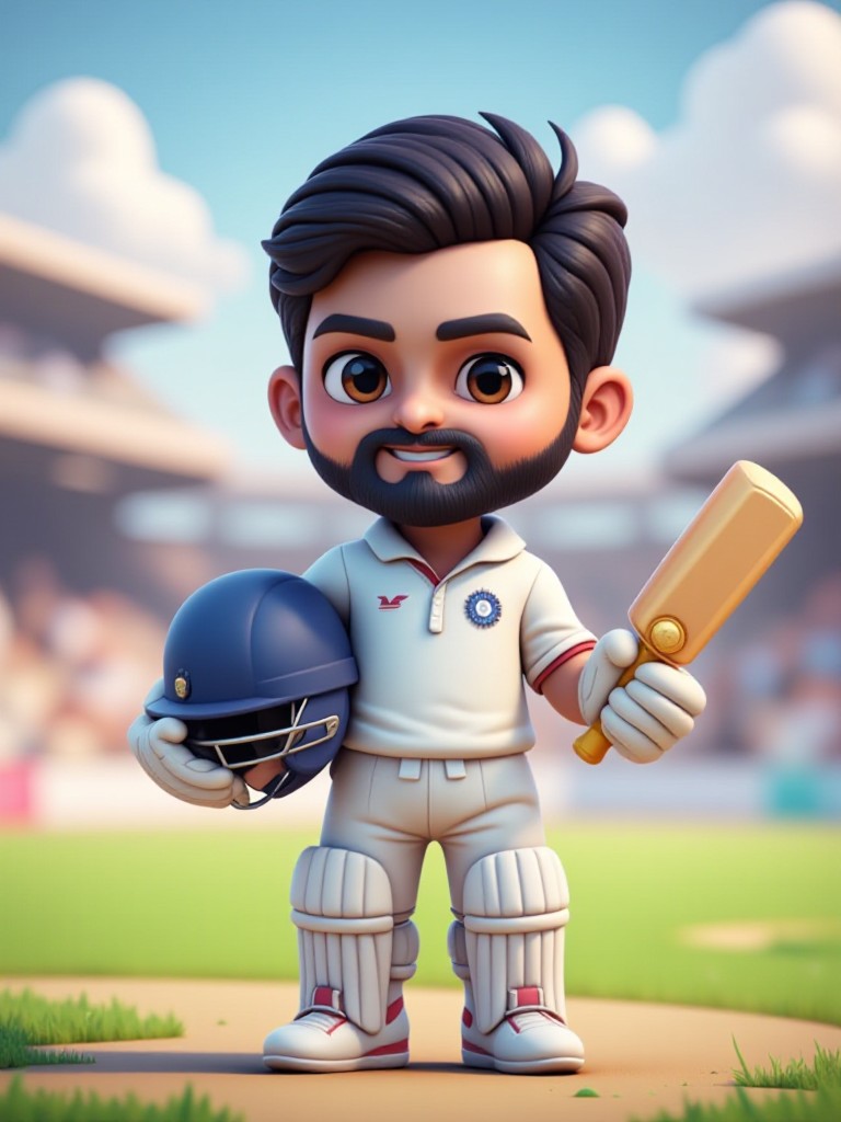 3D Indian Cricket Doll 02 image