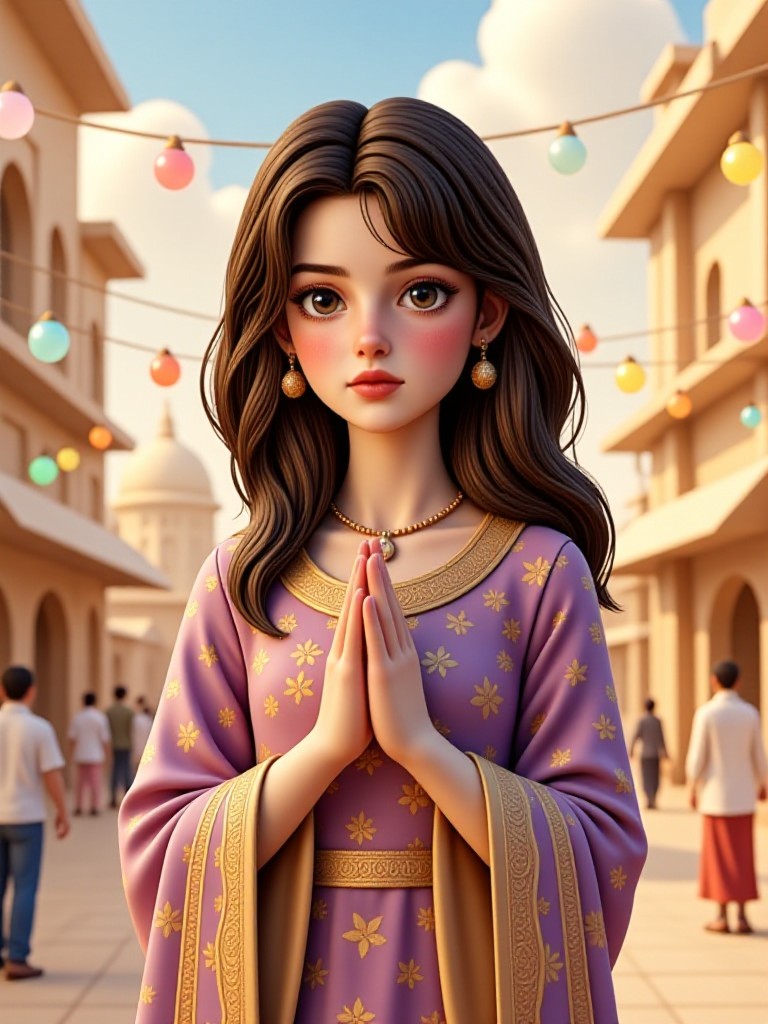 Eid al-Adha Woman Anime Portrait image