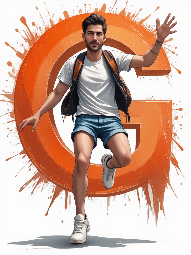 Jumping letters (flat) image