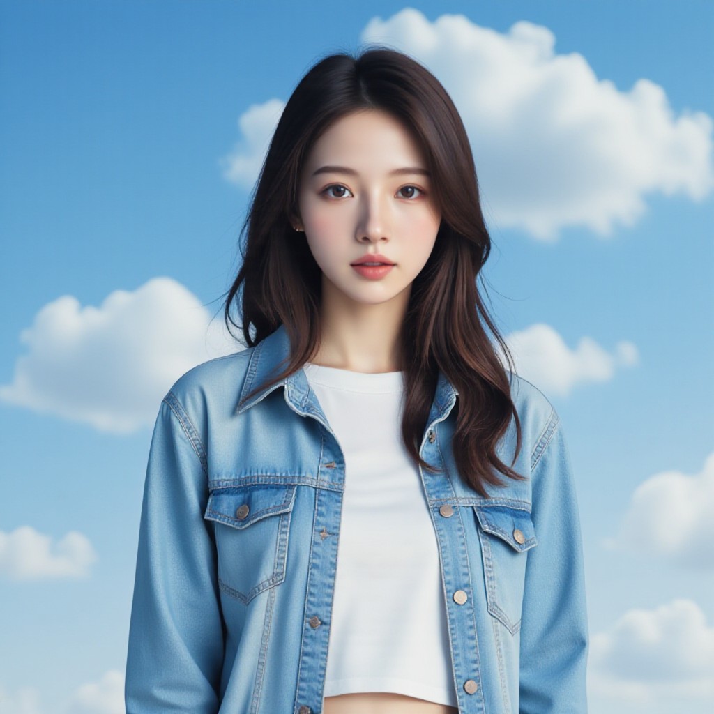 The blue sky and white clouds image