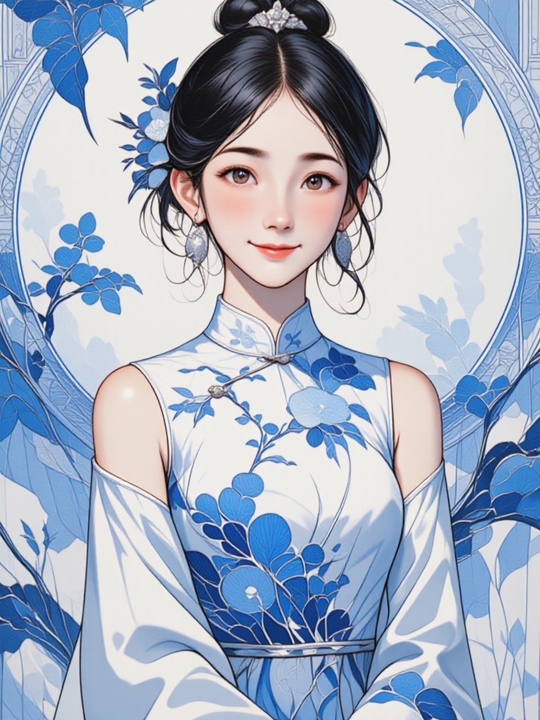 blue and white porcelain image