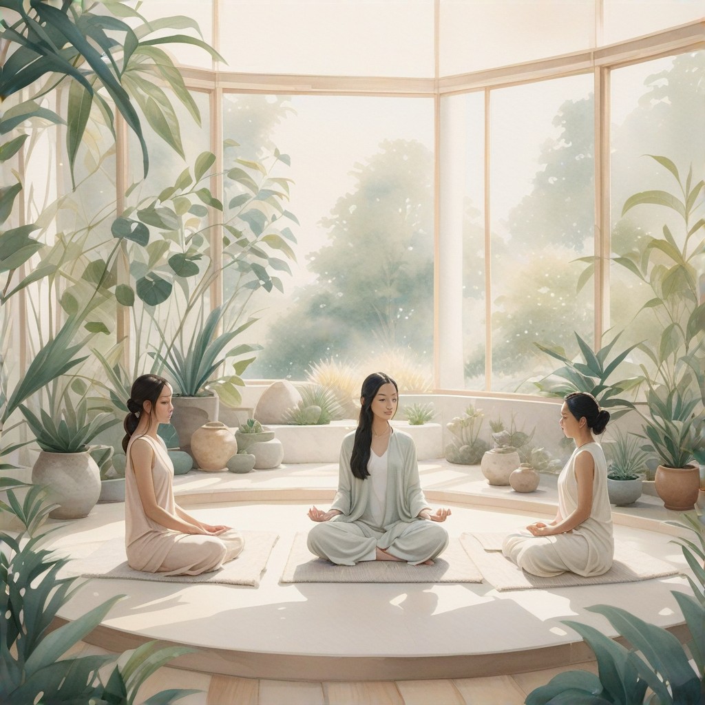 https://txcdn-prod-a1art.xiaopiu.com/assets/images/app_1925013562074480641/1925013562078674945/74ff8a64-c8f7-46ab-a3f6-f62ba7a8d806.jpeg?oldPrompt=A serene, naturally lit space with individuals engaged in a group meditation session, representing holistic healing and community commitment, soft focus, natural elements, [uplifting]
