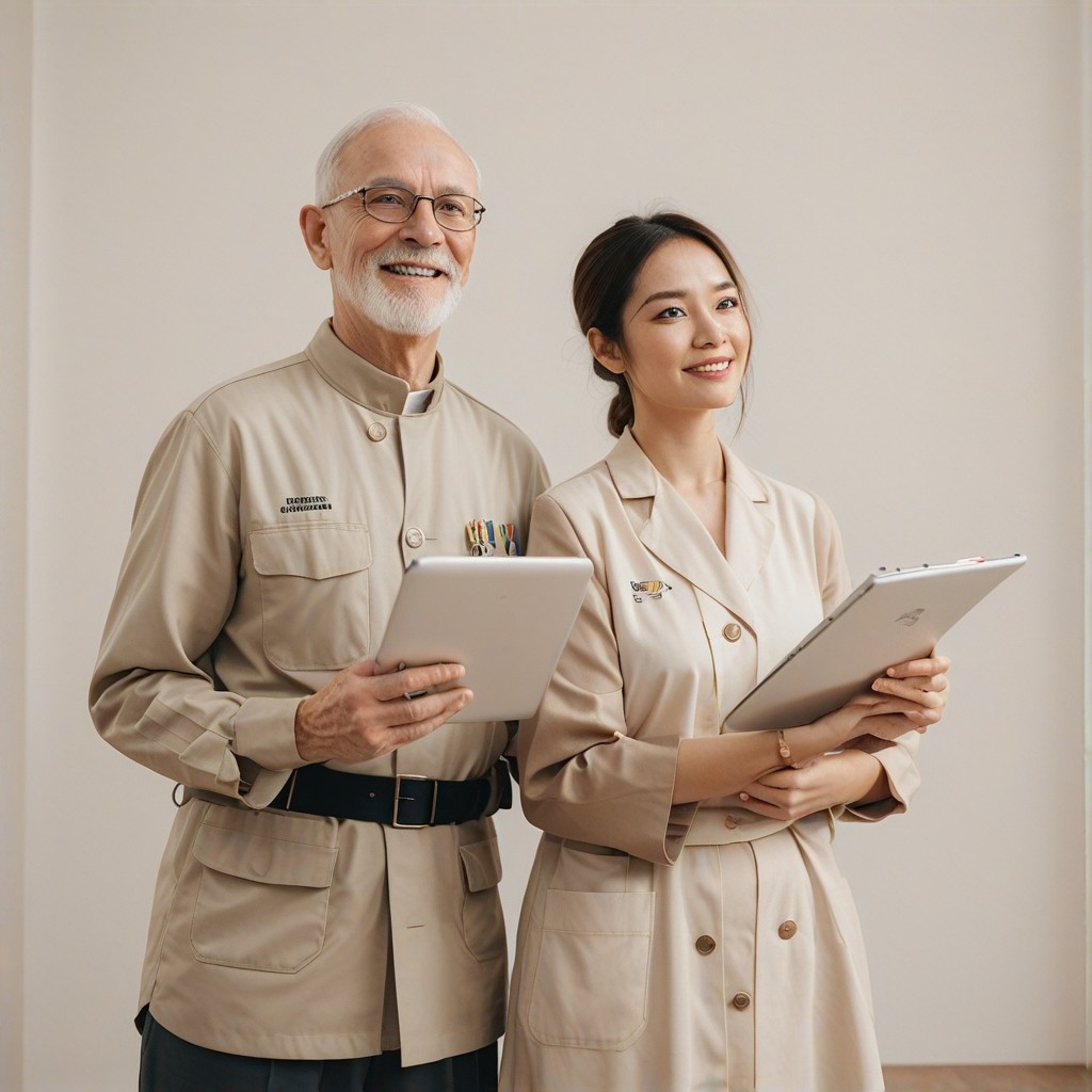 A diverse group of seniors actively participating in a Medicare workshop, engaging with the presenter and materials, capturing the essence of learning and community, bright and welcoming environment, promoting new skills and knowledge, clear visuals, professional setting, approachable atmosphere, no visible text, (clean background:1.2)
