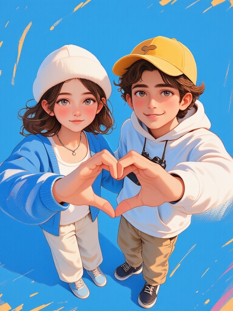 Crayon Graffiti Couple Photo image