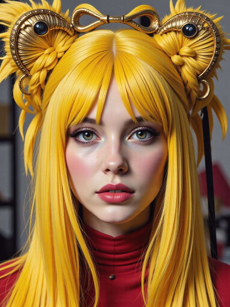 yellow hair filter image