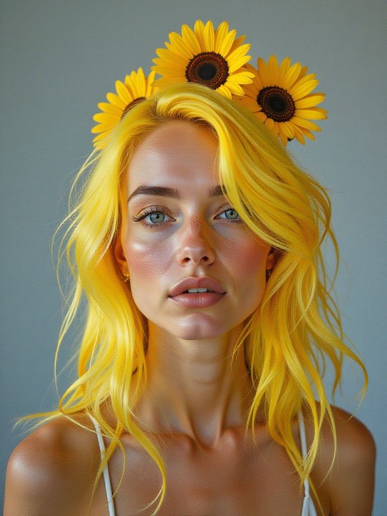 yellow hair filter image